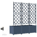 vidaXL Kerti ültetők Szürke 120 x 40 x 142 cm Acél