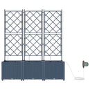 vidaXL Kerti ültetők Szürke 120 x 40 x 142 cm Acél