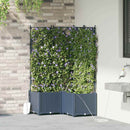 vidaXL Kerti ültetők Szürke 80 x 80 x 142 cm Acél