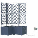 vidaXL Kerti ültetők Szürke 80 x 80 x 142 cm Acél