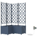 vidaXL Kerti cserép 3 db Szürke 80 x 80 x 142 cm PP