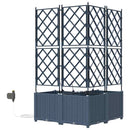 vidaXL Kerti ültetők Szürke 80 x 80 x 142 cm Acél