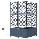 vidaXL Kerti cserép 3 db Szürke 80 x 80 x 142 cm PP