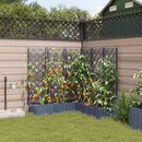 vidaXL Kerti cserép 5 pcs Szürke 120 x 120 x 126 cm Műanyag