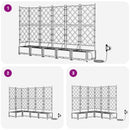 vidaXL Kerti cserép 5 db Szürke 120 x 120 x 126 cm PP