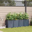 vidaXL Kerti cserép 4 db Szürke 160 x 40 x 52 cm PP