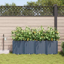 vidaXL Kerti cserép 4 pcs Szürke 160 x 40 x 52 cm Műanyag