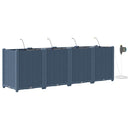 vidaXL Kerti ültetők Szürke 160 x 40 x 52 cm Acél