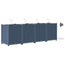 vidaXL Kerti cserép 4 db Szürke 160 x 40 x 52 cm PP
