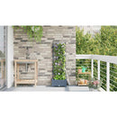 vidaXL Kertész cserép rácsos változattal Világosszürke