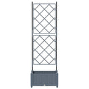 vidaXL Kertész cserép rácsos változattal Világosszürke