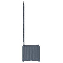 vidaXL Kertész cserép rácsos változattal Világosszürke