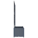 vidaXL Kertész cserép rácsos változattal 2 pcs Világosszürke