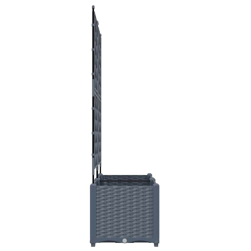 vidaXL Kertész cserép rácsos változattal 2 pcs Világosszürke