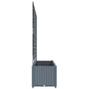 vidaXL Kertész cserép rácsos változattal 3 pcs Világosszürke