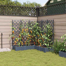 vidaXL Kertész cserép rácsos változattal 5 pcs Világosszürke