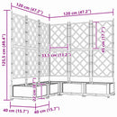 vidaXL Kertész cserép rácsos változattal 5 pcs Világosszürke