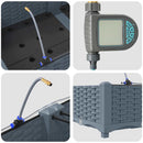 vidaXL Kerti ültetők Világosszürke 160 x 40 x 22 cm Acél