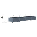 vidaXL Kerti ültetők Világosszürke 160 x 40 x 22 cm Acél