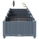 vidaXL Kerti ültetők Világosszürke 160 x 40 x 22 cm Acél