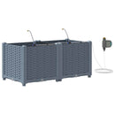 vidaXL Kerti ültetők Világosszürke 80 x 40 x 37.5 cm Acél