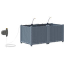 vidaXL Kerti ültetők Világosszürke 80 x 40 x 37.5 cm Acél