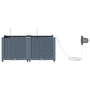 vidaXL Kerti ültetők Világosszürke 80 x 40 x 37.5 cm Acél