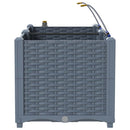 vidaXL Kerti ültetők Világosszürke 80 x 40 x 37.5 cm Acél