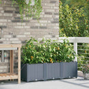 vidaXL Kerti ültetők Világosszürke 120 x 40 x 37.5 cm Acél