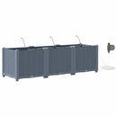 vidaXL Kerti ültetők Világosszürke 120 x 40 x 37.5 cm Acél