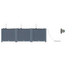 vidaXL Kerti ültetők Világosszürke 120 x 40 x 37.5 cm Acél