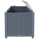 vidaXL Kerti ültetők Világosszürke 120 x 40 x 37.5 cm Acél