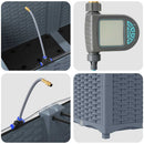 vidaXL Kerti ültetők Világosszürke 160 x 40 x 37.5 cm Acél