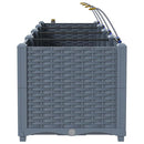 vidaXL Kerti ültetők Világosszürke 160 x 40 x 37.5 cm Acél