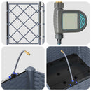 vidaXL Kerti ültetők Világosszürke 40 x 40 x 126 cm Acél