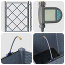 vidaXL Kerti ültetők Világosszürke 40 x 40 x 142 cm Acél