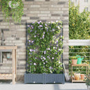 vidaXL Kerti ültetők Világosszürke 80 x 40 x 126 cm Acél