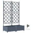 vidaXL Kerti ültetők Világosszürke 80 x 40 x 126 cm Acél