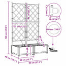vidaXL Kerti ültetők Világosszürke 80 x 40 x 126 cm Acél