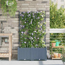 vidaXL Kerti ültetők Világosszürke 80 x 40 x 142 cm Acél