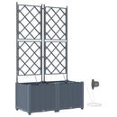 vidaXL Kerti ültetők Világosszürke 80 x 40 x 142 cm Acél