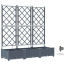 vidaXL Kerti ültetők Világosszürke 120 x 40 x 126 cm Acél