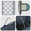 vidaXL Kerti ültetők Világosszürke 120 x 40 x 142 cm Acél