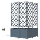 vidaXL Kerti ültetők Világosszürke 80 x 80 x 142 cm Acél