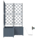 vidaXL Kerti ültetők Világosszürke 80 x 80 x 142 cm Acél