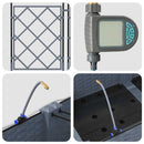 vidaXL Kerti ültetők Világosszürke 120 x 120 x 126 cm Acél