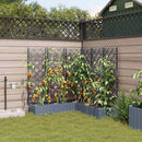 vidaXL Kerti ültetők Világosszürke 120 x 120 x 126 cm Acél