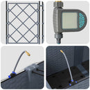 vidaXL Kerti ültetők Világosszürke 120 x 120 x 142 cm Acél