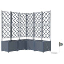 vidaXL Kerti ültetők Világosszürke 120 x 120 x 142 cm Acél