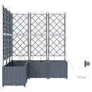 vidaXL Kerti ültetők Világosszürke 120 x 120 x 142 cm Acél